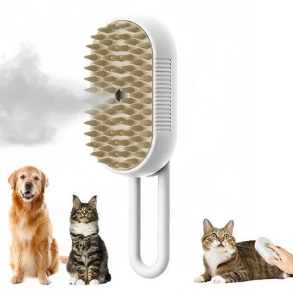PetGlow - Parowa szczotka do pielęgnacji psów i kotów 3w1 - Szczotka z funkcją mgiełki.