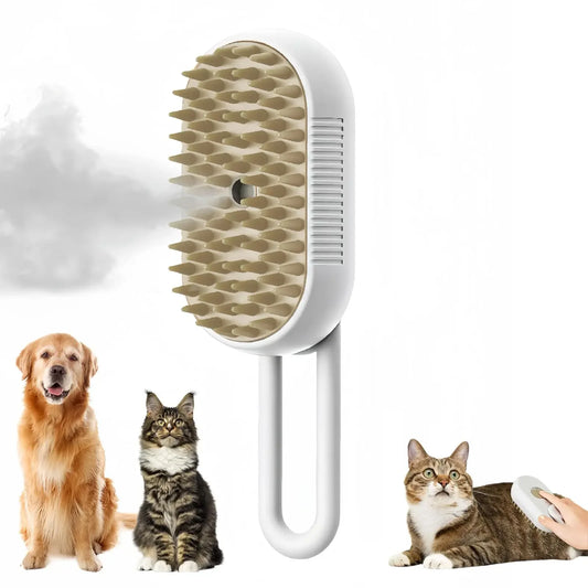 PetGlow - Parowa szczotka do pielęgnacji psów i kotów 3w1 - Szczotka z funkcją mgiełki.